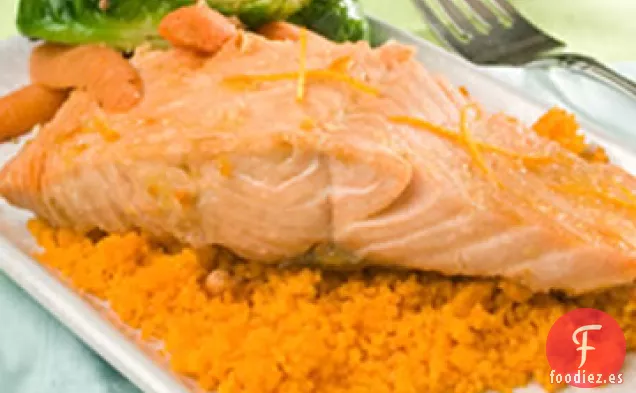 Salmón A La Parrilla Con Glaseado De Naranja