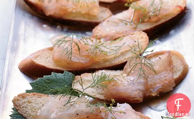 Lubina Rayada Curada con Grappa