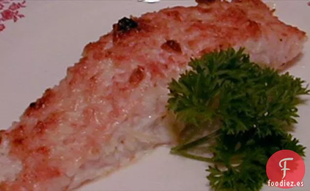 Salmón Con Corteza De Parmesano