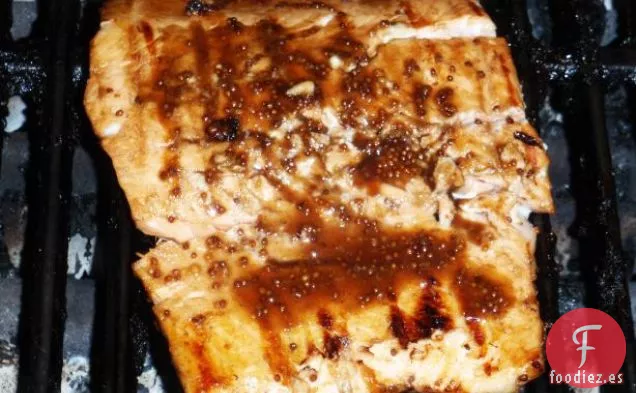 Salmón Glaseado Fácil Balsámico, Miel y Mostaza