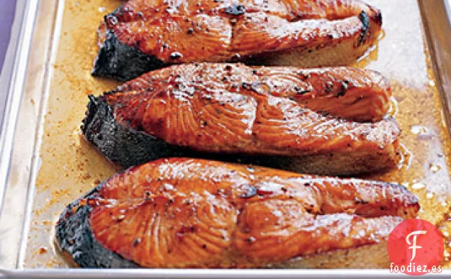 Filetes De Salmón Con Glaseado Hoisin
