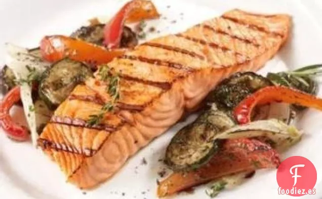 Salmón a la Parrilla Balsámico y Romero