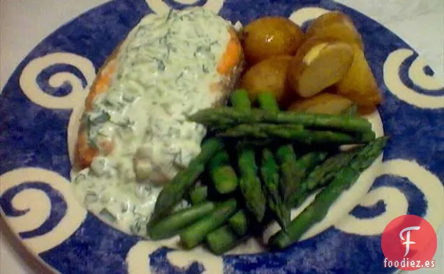 Filetes de Salmón Bañados en Ajo