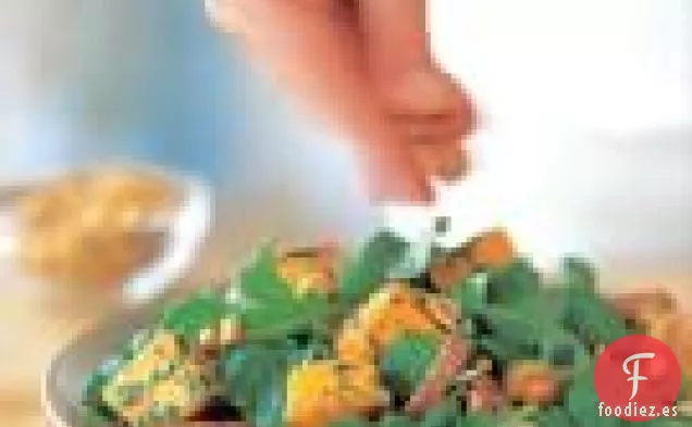 Ensalada de Rúcula, Calabaza y Salami