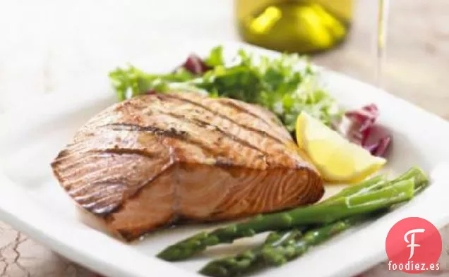 Salmón a la Parrilla Con Limón y Jengibre