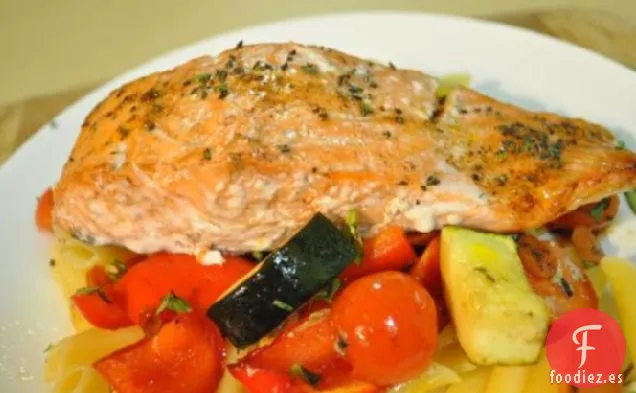 Salmón Con Pasta