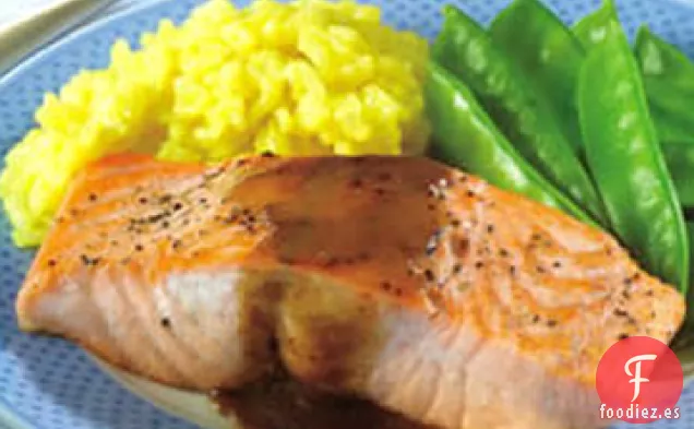 Filetes de Salmón con Glaseado de Mostaza