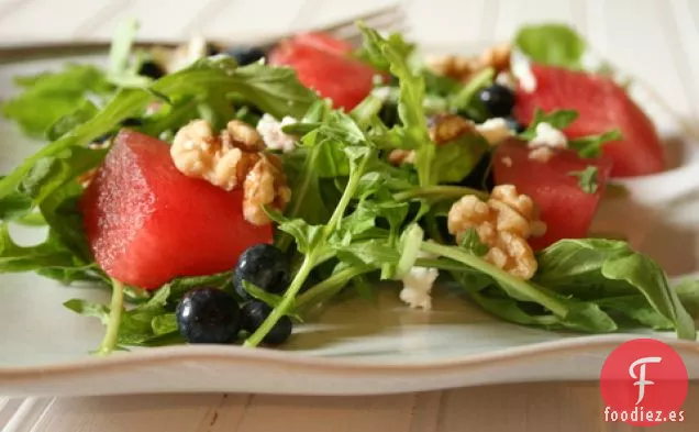 Ensalada De Rúcula Con Queso De Cabra Y Sandía