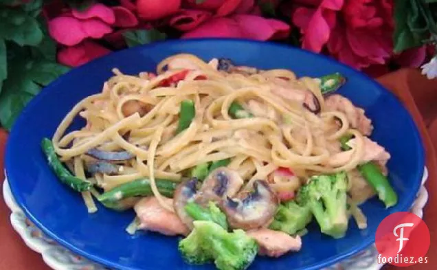 Linguini Con Salsa Cremosa De Salmón Ahumado