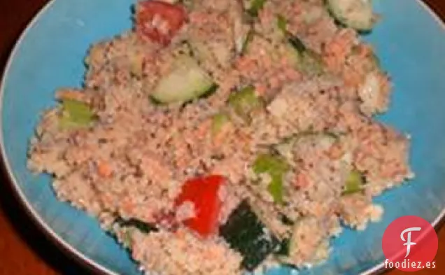 Ensalada de Cuscús de Pepino y Salmón