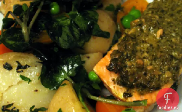 Salmón al Pesto al Horno