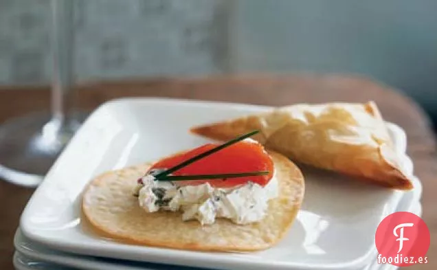 Mini Pizzas de Salmón Ahumado