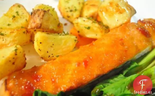 Salmón Con Glaseado De Chile Dulce