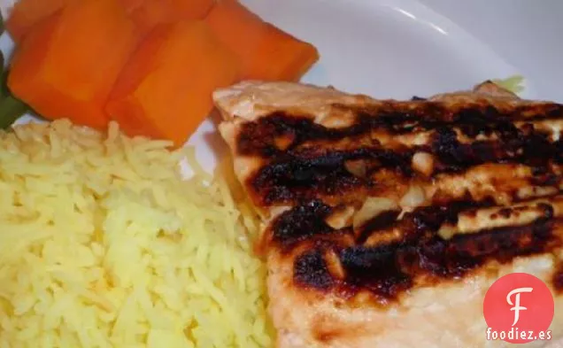 Filetes de Salmón A La Parrilla Glaseados