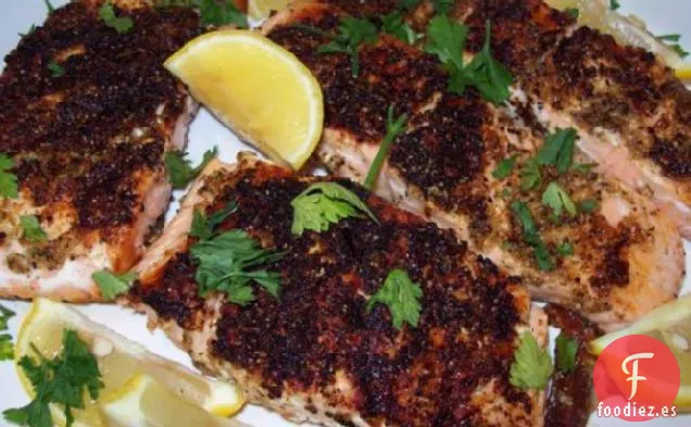 Salmón a la Parrilla con Limón Y Pimienta