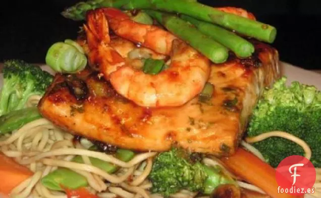 Salmón a la barbacoa de Miel Hoisin