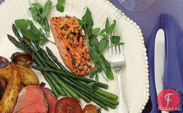 Salmón Asado con Acedera y Limón