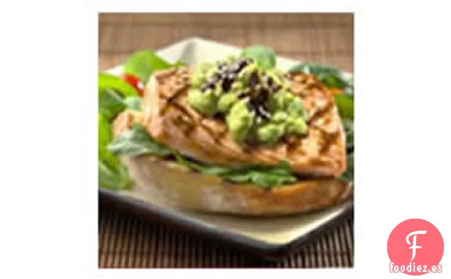 Alioli Asiático de Aguacate con Filetes de Salmón