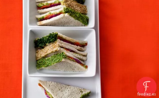 Sándwiches de Té de Wasabi y Salmón Ahumado