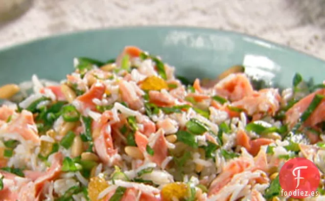 Ensalada de Arroz y Salmón Dulce y Picante