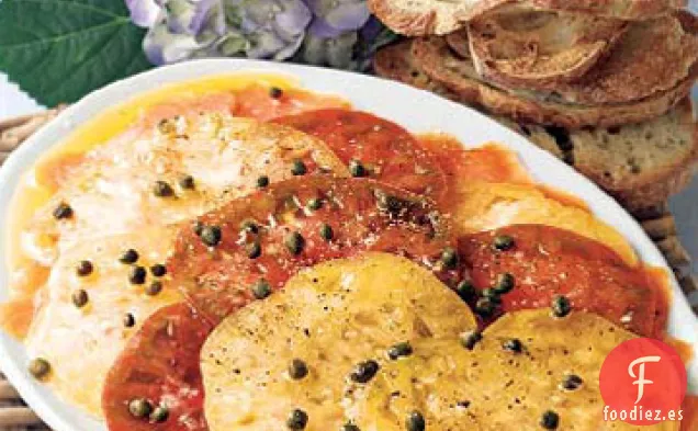 Carpaccio de Tomate y Salmón Ahumado