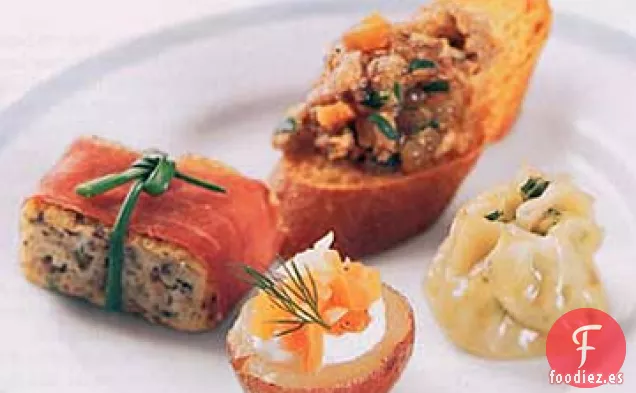 Patatas Cubiertas con Salmón Ahumado e Hinojo