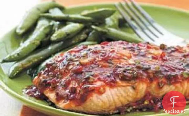 Salmón a la Parrilla con Ajo de Chile