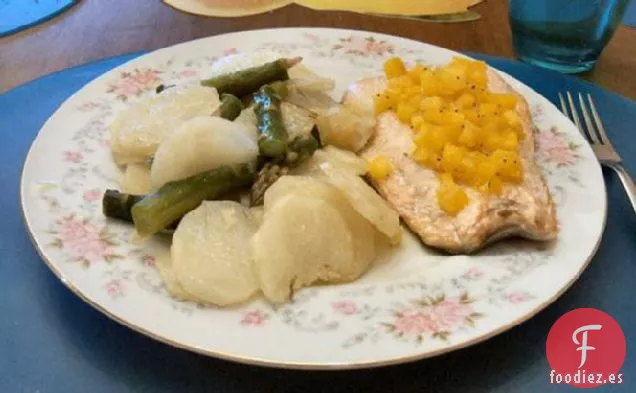 Primavera Ha Brotado Salmón Con Espárragos