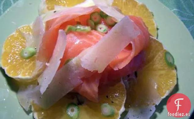 Ensalada de Hinojo, Salmón Ahumado y Naranja