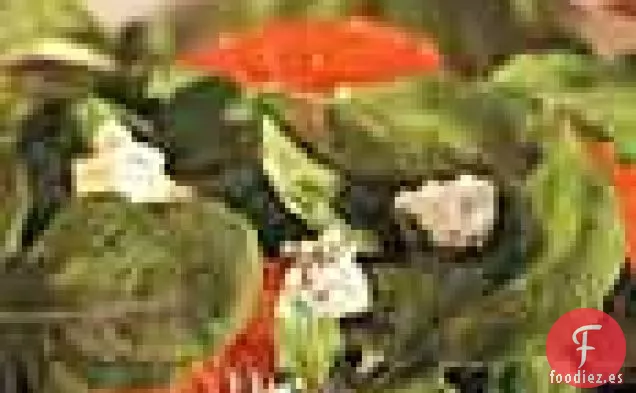 Ensalada de Rúcula, Naranja Sanguina y Queso Azul