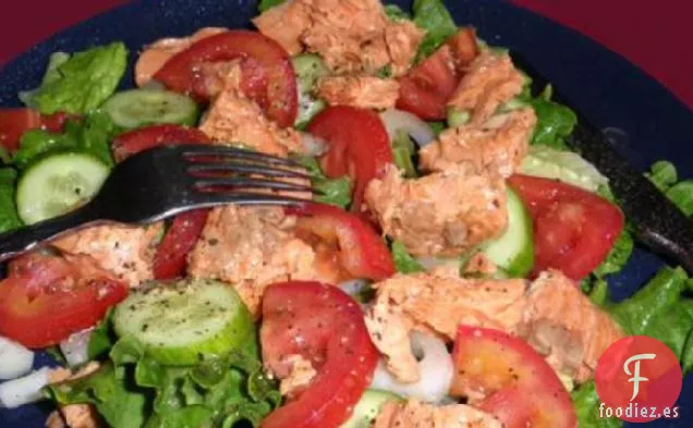 Ensalada de Tomate y Salmón y Ciruela