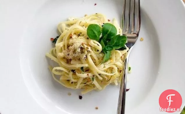 Linguini Con Cangrejo Y Alcachofas