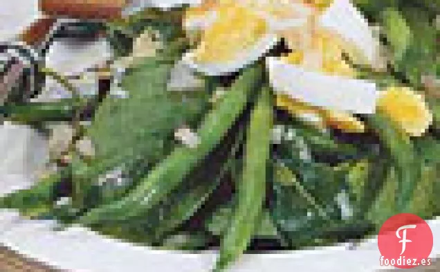 Ensalada de Rúcula y Judías Verdes con Aderezo de Aceite de Nuez