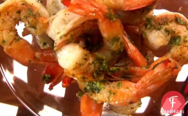 Camarones con Pesto de Cilantro