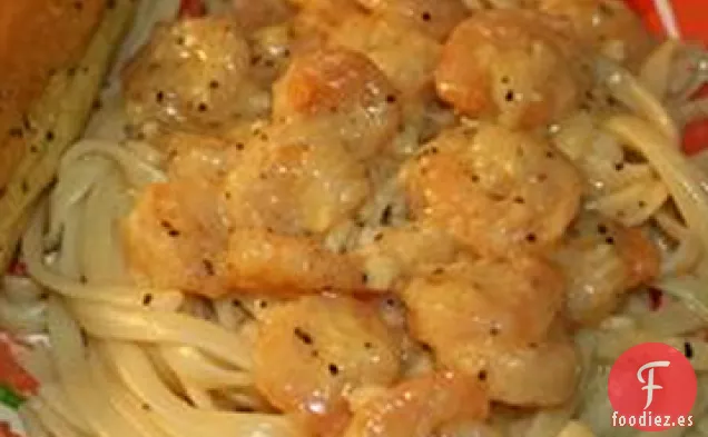 Pasta con Limón Y Pimienta Mariscos