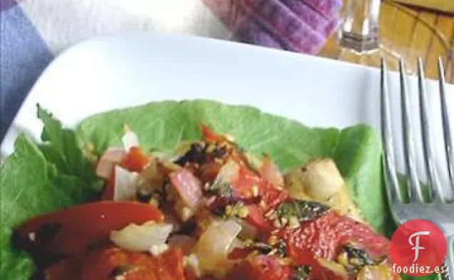 Pargo Rojo Egipcio en Salsa de Menta y Pimiento Rojo