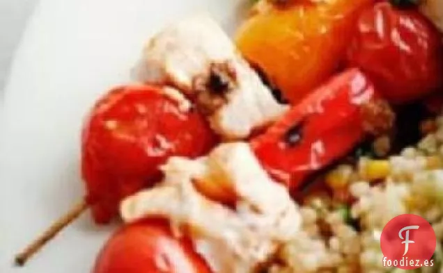 Brochetas de Pez Espada, Tocino y Tomate Cherry
