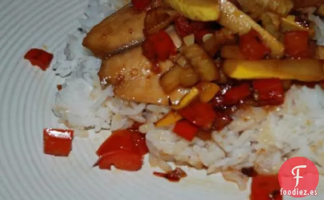 Tilapia a la Parrilla de Estilo Asiático