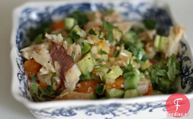 Ensalada de naranja de Trucha Ahumada