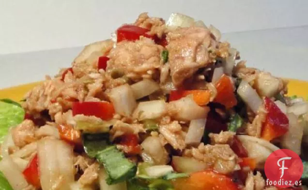 Ensalada de Atún Con Pimientos y Hierbas (Sin Mayonesa)
