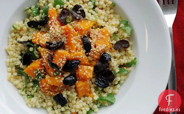 Cuscús De Calabaza, Rúcula Y Aceitunas Negras