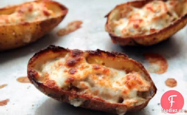 Receta de Pieles de Patata Fundidas de Atún