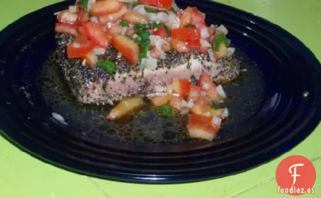 Mignon De Atún Con Vinagreta De Tomate Y Jerez