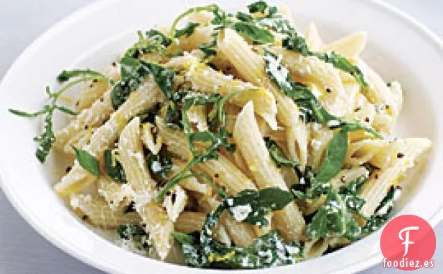 Penne Con Ricota, Rúcula Y Albahaca