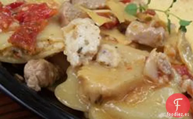 Pasta con Atún, Tomates Secados al Sol, Corazones de Alcachofa, Limón y Vino Blanco