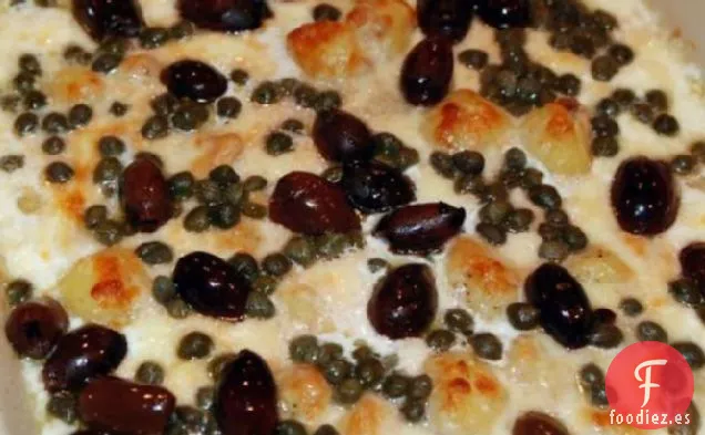 Ñoquis Al Horno Con Atún, Aceitunas y Alcaparras