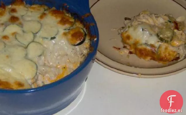 Cazuela de Atún con Queso y Calabacín en Capas