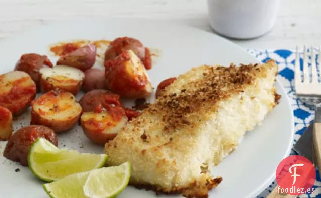 Pescado Frito al Horno con Costra de Panko