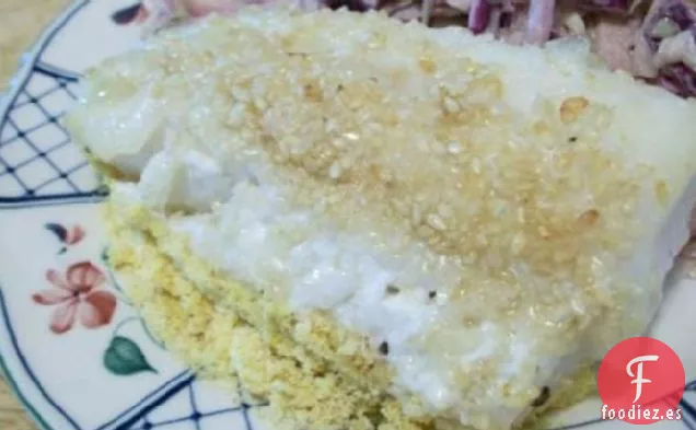 Pescado con Costra de Sésamo