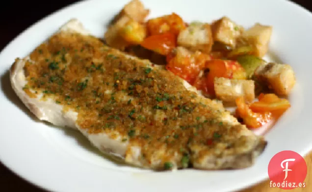 Cena de Esta Noche: Pescado al Horno con Migas de Pan Saladas